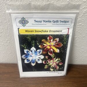 Penny Marble Quilt Designs Woven Snowflake Ornament Pattern & Fabric Kit #11-504